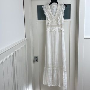 Max Studio White Dress 100% Cotton Maxi, M